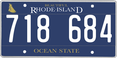 RI license plate 718684