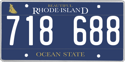 RI license plate 718688