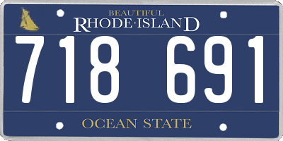 RI license plate 718691