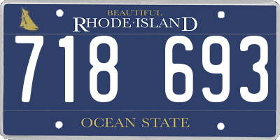 RI license plate 718693