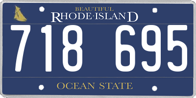 RI license plate 718695