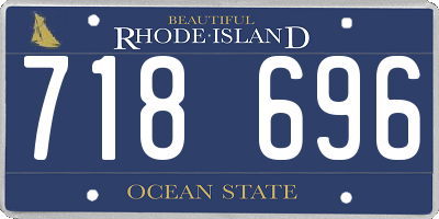 RI license plate 718696