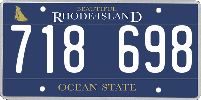 RI license plate 718698