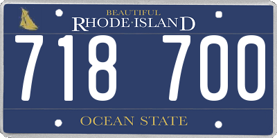 RI license plate 718700