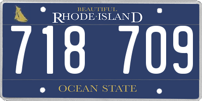 RI license plate 718709