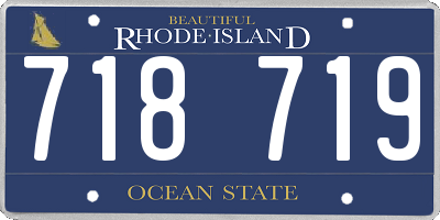 RI license plate 718719