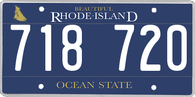 RI license plate 718720
