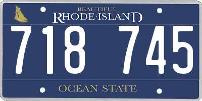 RI license plate 718745