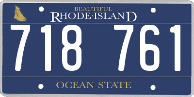 RI license plate 718761