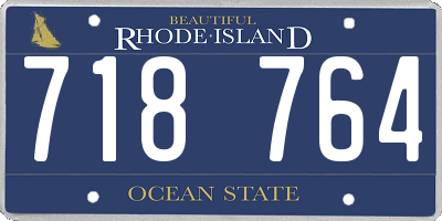RI license plate 718764