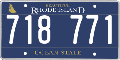 RI license plate 718771