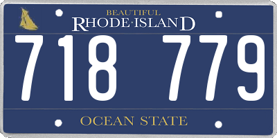 RI license plate 718779