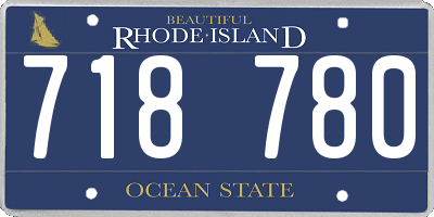 RI license plate 718780