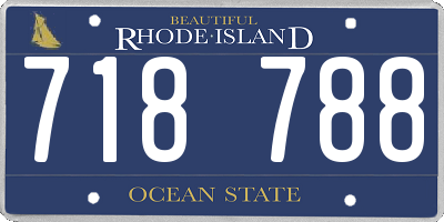 RI license plate 718788