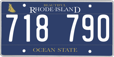 RI license plate 718790