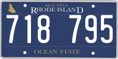 RI license plate 718795