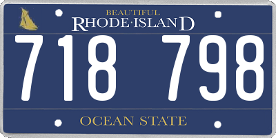 RI license plate 718798
