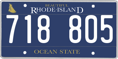 RI license plate 718805