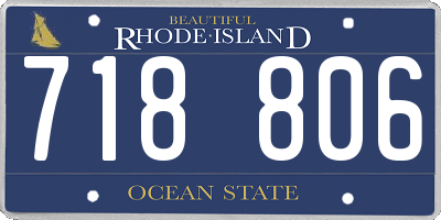 RI license plate 718806