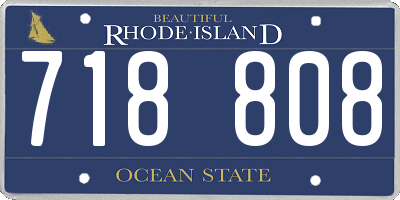 RI license plate 718808