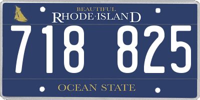 RI license plate 718825
