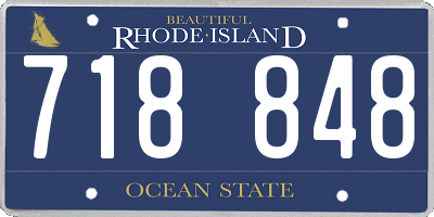 RI license plate 718848