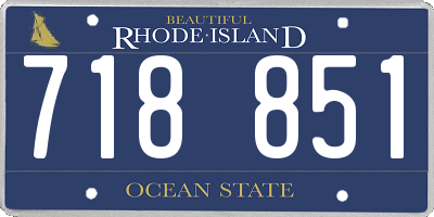 RI license plate 718851