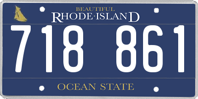 RI license plate 718861
