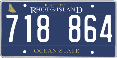 RI license plate 718864