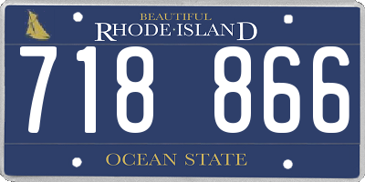 RI license plate 718866