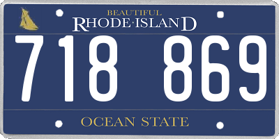 RI license plate 718869