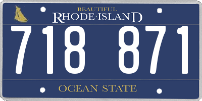 RI license plate 718871