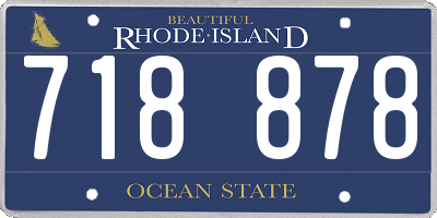 RI license plate 718878