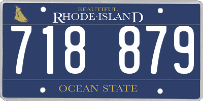 RI license plate 718879