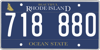 RI license plate 718880