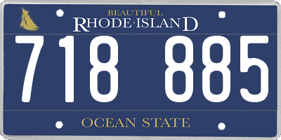 RI license plate 718885