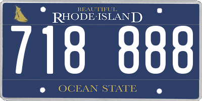 RI license plate 718888