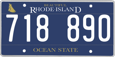 RI license plate 718890