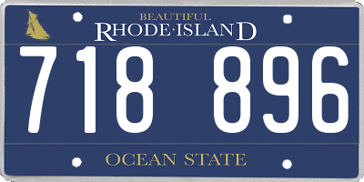 RI license plate 718896