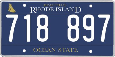RI license plate 718897