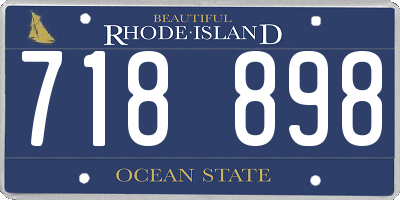 RI license plate 718898