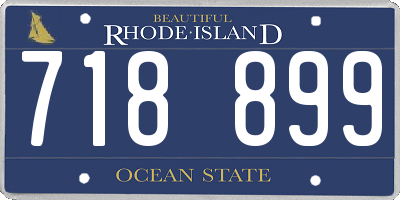 RI license plate 718899