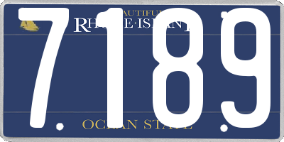 RI license plate 7189