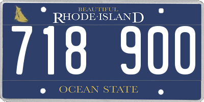 RI license plate 718900