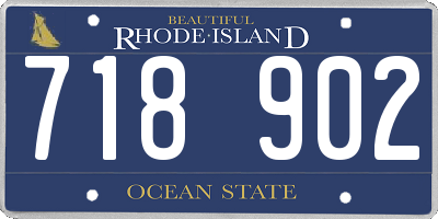 RI license plate 718902
