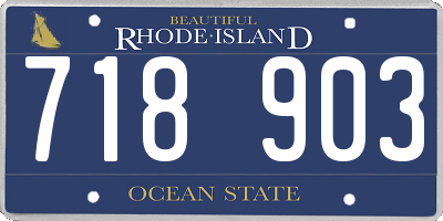 RI license plate 718903