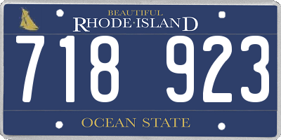 RI license plate 718923