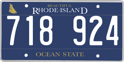 RI license plate 718924