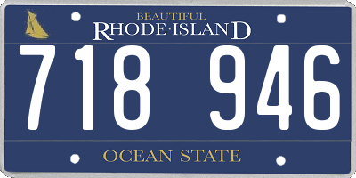 RI license plate 718946