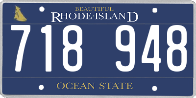 RI license plate 718948